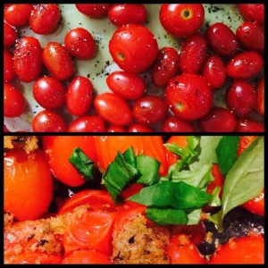 Simple and Easy: Roasted Cherry Tomatoes with Italian Breadcrumbs and Garlic