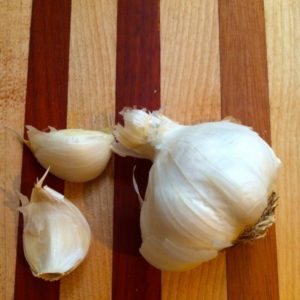 Garlic on Cutting Board