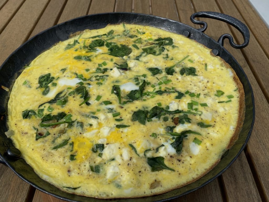 Frittata with Arugula, Feta & Shallots 2